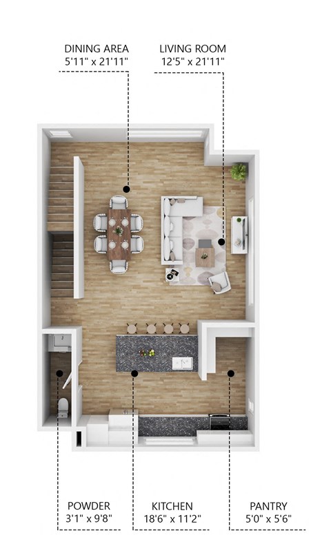Floor plan for 2 beds, 2.5 baths, 2143 sqft